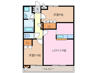 グローリアス山水Ｂ棟の物件間取画像